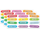 Ashley Productions - ASH19024-3 Économiseurs de temps et étiquettes découpées magnétiques - Mois de l'année - Points blancs sur couleurs assorties - 12 par paquet - 3 paquets-Facile à nettoyer