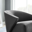 Modway - Odyssey Performance Velvet Fauteuil - Gris-Pattes en or brossé