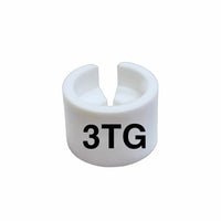 Eddie's - Marqueurs de taille mini pour cintres - 3TG - Sizer blanc avec impression noire - Paquet de 100-Repères de taille pour les cintres