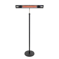 EnerG+ - 1500-Watt Floorstanding Infrared Electric Patio Heater with LED and Remote-Le chauffe-terrasse portatif monté sur poteau vous permet de diriger la chaleur exactement là où vous en avez besoin
