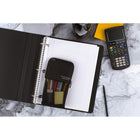 Five Star - Pochette à crayons Stand 'N Store - 8 po x 4,5 po - noir / gris-Le microfilet durable et résistant aux perforations permet une vue rapide des fournitures