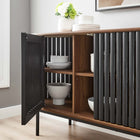 Modway - Fortitude Ovale de 59" Buffet - Noir noyer-6 Espaces de stockage