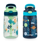 Contigo - Bouteilles d’eau antifuites pour enfants Aubrey, 414 mL (14 oz), paquet de 2, concombre cactus et cosmos bleuet-à déguster avec plaisir : La bouteille d’eau permet aux enfants de boire d’une seule main, sans fuites ni dégâts