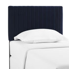 Modway - Keira Performance Velvet Tête de lit jumelée, Bleu Minuit-Tissu résistant aux taches durable