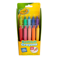 Crayola - Crayons de Bain - lisse et lavable - Paquet de 10-Rendez l'heure du bain amusante et créative avec les Crayons de bain Crayola