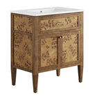 Modway - Elysian 30" Vanette de salle de bain - Brun blanc-Vanité de salle de bain moderne