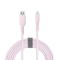 Basic Tech - Câble Lightning Tressé de 6 pi - Rose-Câble de charge rapide C89