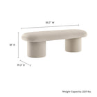 Modway - Orla Performance Velvet Banc - Amande-Siège en mousse dense