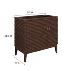 Modway - Ledger 36" Armoire de toilette de salle de bain (lavabo non inclus) - Noyer-Jambes effilées