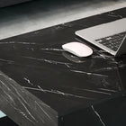 HOMCOM - Table basse effet marbre avec éclairage LED - effet noir-Revêtement en mélamine résistant aux rayures et facile à nettoyer