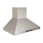 KUCHT KRH4810A 48 po Hotte murale - 1200 CFM - Acier inoxydable-Écran LCD à capteur tactile permettant de choisir la vitesse de ventilation appropriée