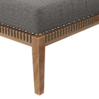 Modway - Clearwater Terrasse extérieure Bois de teck Ottoman in Graphite gris-Assemblée requise