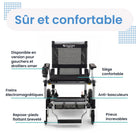 Journey - Zoomer Fauteuil électrique pliant léger - noir-Supporte jusqu’à 300 lb avec un cadre durable en aluminium de qualité aéronautique