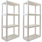 Oskar - Étagère de rangement à 4 niveaux - 14 po x 30 po x 57 po - blanc-Capacité totale de 400 lb (180 kg), 100 lbs par étagère