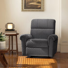 HOMCOM - Fauteuil inclinable électrique rembourré avec ports de chargement USB - gris foncé-Balancement doux pour une relaxation apaisante au quotidien 