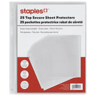 Staples - Protège-feuilles de sécurité - Lot de 25-Protecteurs de feuilles