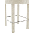 Modway - Toulouse Tissu Boucle Tabouret de comptoir - Argent ivoire-8