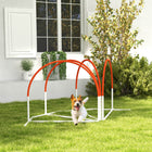 PawHut - Équipement d’agilité pour chien 4 pièces avec piquets de slalom orange-Facile à transporter avec un sac de rangement en Oxford 600D 