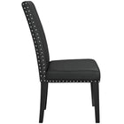 Modway - Parcel Restauration Imitation cuir Fauteuil d’appoint - Noir-Pieds en bois effilé teint noir