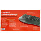 Staples - Clavier ergonomique sans fil Tech - Noir - Anglais-Stockage par clé électronique USB-A