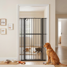 PawHut - Barrière pour animaux extra haute 63 po, barrière de sécurité bébé réglable 30-41 po l-Installation à pression protège vos murs des dommages causés par le perçage
