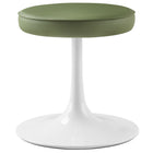 Modway - Lippa Cuir végane Tabouret rond - Feuille-Siège en cuir synthétique