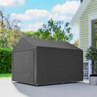 Outsunny - Tente à vélo imperméable 6,6 pi x 7,8 pi avec porte à enroulement zippée-L'intérieur spacieux offre un espace de rangement pratique au quotidien pour les vélos, outils et équipements d'extérieur
