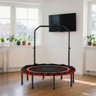 Soozier - Trampoline De Rebond Pliable 48 po Avec Poignée Réglable À 5 Niveaux-Le cadre en acier et les 8 pieds antidérapants assurent la stabilité  