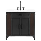 Modway - Steamforge 36" Vanette de salle de bain - Blanc Noir-9