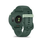 Garmin - vivoactive 6, vert jaspe métallisé avec bracelet vert jaspe-ÉCRAN LUMINEUX ET LONGUE DURÉE DE VIE DE LA BATTERIE - Cette montre intelligente dispose d'un écran AMOLED lumineux et d'une autonomie allant jusqu'à 11 jours.