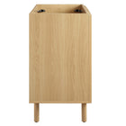 Modway - Calla 36" perforé Métal Armoire de toilette de salle de bain (lavabo non inclus) - Chêne-Niveleurs de pieds réglables