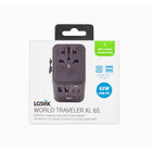 LOGiiX - World Traveler XL 65W Adaptateur de Voyage - Noir-Branchez simplement vos appareils et utilisez cet adaptateur dans plus de 150 pays