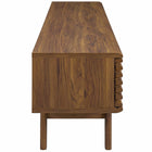 Modway - Render 70 po Meuble TV, Noyer-Deux tablettes de rangement ajustables