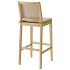 Modway - Ovard Bois et rotin Tabouret de bar - Naturel-Épingles de plancher non marquées