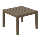 Modway - Northlake Square Terrasse extérieure Teck Table d’appoint, Gris vieilli-9