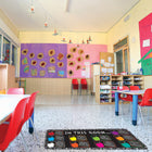 Ashley Productions - The Original Fun Mat - Mat Runner - 15 -5" x 47" - Dans cette pièce des expressions positives-Facile à nettoyer : La surface absorbante et douce permet de nettoyer rapidement les déversements et les désordres.