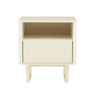 Manhattan Comfort - Table de nuit moderne Ella 19,7" - Crème-Table de nuit moderne pour chambre et salon