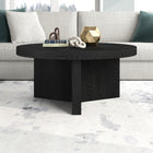 Hudson&Canal - Table basse ron Holm 32" L - Grain noir-Dimensions du produit : 32" L x 32" l x 15" H