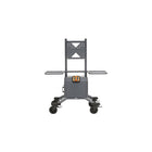 Bretford - Chariot de présentation sans fil Explorer 32-75" avec batterie au lithium 1024Wh 24V - Bleu tempête-Le modèle de montage VESA prend en charge un écran jusqu'à 75 pouces, jusqu'à 200 lb