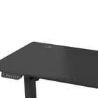 LjubLjana - Bureau assis-debout à hauteur réglable électrique de 53 po - Noir-Support solide de 186 lb - Avec un cadre en acier et un dessus en panneau de particules robuste, ce bureau peut supporter jusqu'à 186 lb avec une stabilité et une robustesse maximales, son apparence moderne et attrayante s'harmonise avec une variété d'environnements de maison et de bureau