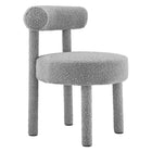 Modway - Toulouse Tissu Boucle Chaise à manger - Gris clair-Chaise de salle à manger moderne