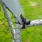 PawHut - Enclos à poules grande taille galvanisé, poulailler, cage pour volailles - 119 po L x 42 po l x 68 po H-Le treillis métallique hexagonal protège vos animaux des prédateurs et vous permet de les surveiller 