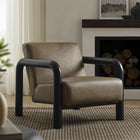 Modway - Sereno Cuir végane Chaise d’accent - Noir champignon-Rembourrage en mousse dense