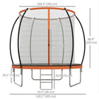 Soozier - Trampoline 10 pi avec filet de sécurité et échelle- Le coussin de sécurité est à l’intérieur du filet, offrant plus d’espace pour sauter