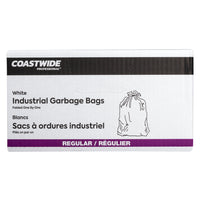 Coastwide Professional - Sacs à ordures - tout usage - 22 po l x 24 po L - blanc - Paquet de 500-Pliés individuellement pour une distribution facile