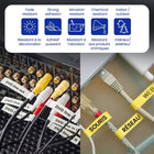 Brother - Tze-FX231 Ruban d’identification flexible et laminé pour étiqueteuses P-touch - 12 mm x 8 m - blanc avec texte noir-Adhésif spécialement conçu pour coller sur les surfaces arrondies.