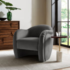 Modway - Compose Performance Velvet Chaise d’accent - Storm Grey-Tissu de velours Performance