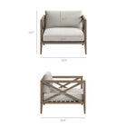 Modway - Northlake Terrasse extérieure Teck Fauteuil, Caillou-Base de siège à lattes