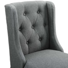 Modway - Baronet Bouton à touffe Tissu rembourré Tabouret de comptoir - Gris-Capacité de poids du tabouret de bar : 500 lb