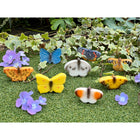 Yellow Door - Pierres de jeu sensorielles - Papillons - Lot de 8-Fabriqués à partir d'un mélange de résine de pierre, ils sont suffisamment durables pour être utilisés dans l'eau, le sol, la boue et l'argile de jeu, et faciles à nettoyer !